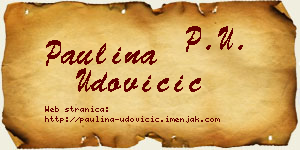 Paulina Udovičić vizit kartica